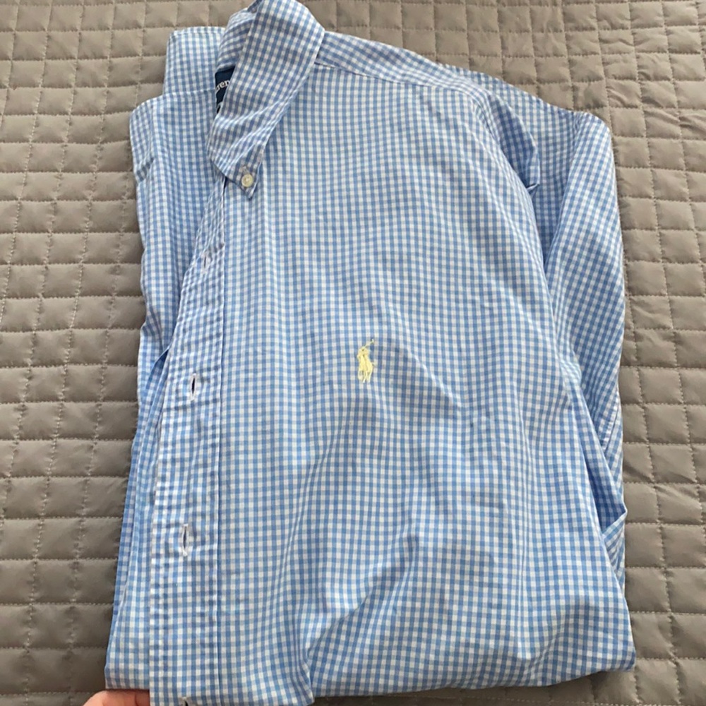 Men’s polo short sleeve button down